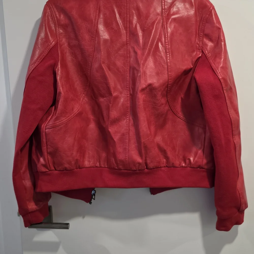 Desigual Red Leather Jacket - Picture 3 of 4
